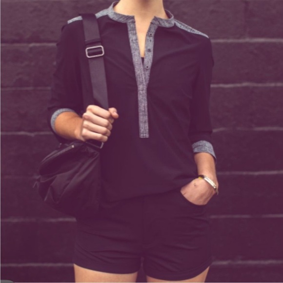 Lululemon Get It On Blouse Burlap Black Dune - Picture 15 of 15